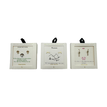 WHITE GIFT BOX EARRINGS ASSORTED