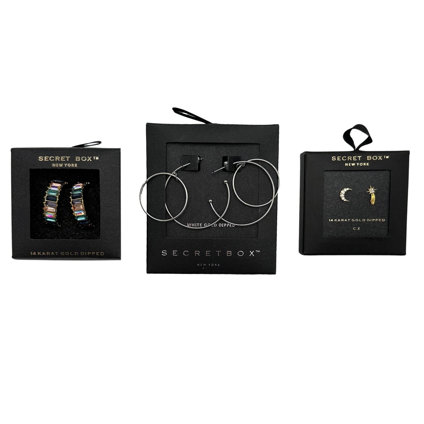 BLACK GIFT BOX EARRINGS ASSORTED
