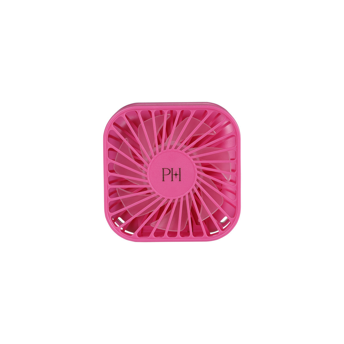 Pink portable fan with PH logo.