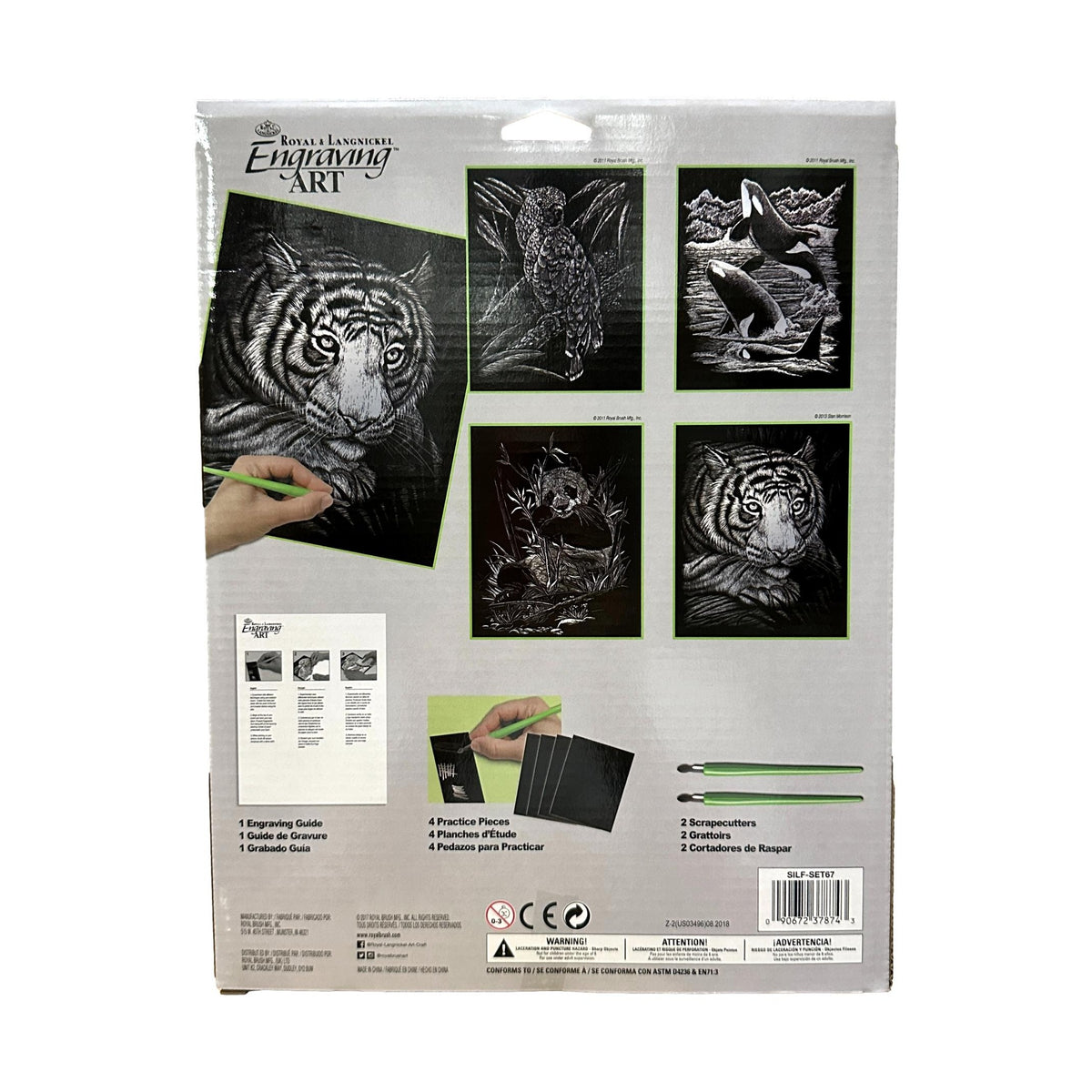 4 ENGRAVING ART PROJECTS ASSORTED