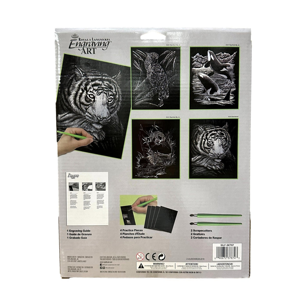 4 ENGRAVING ART PROJECTS ASSORTED