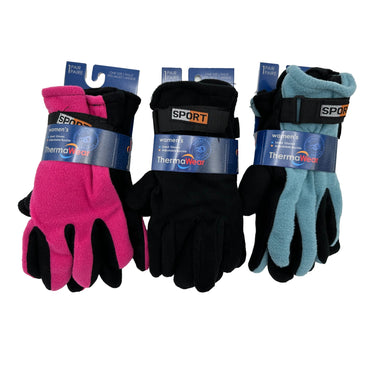 WOMEN'S FLEECE GLOVES ASSORTED