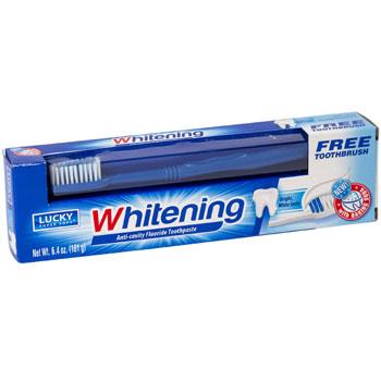 6.4 OZ WHITENING COMBO TOOTHBRUSH AND TOOTHPASTE