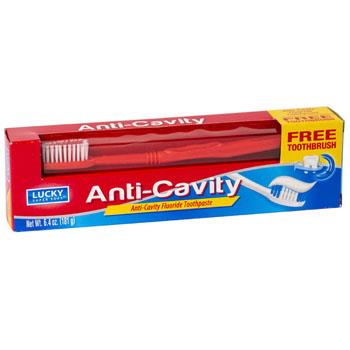 6.4 OZ ANTI-CAVITY COMBO TOOTHBRUSH AND TOOTHPASTE