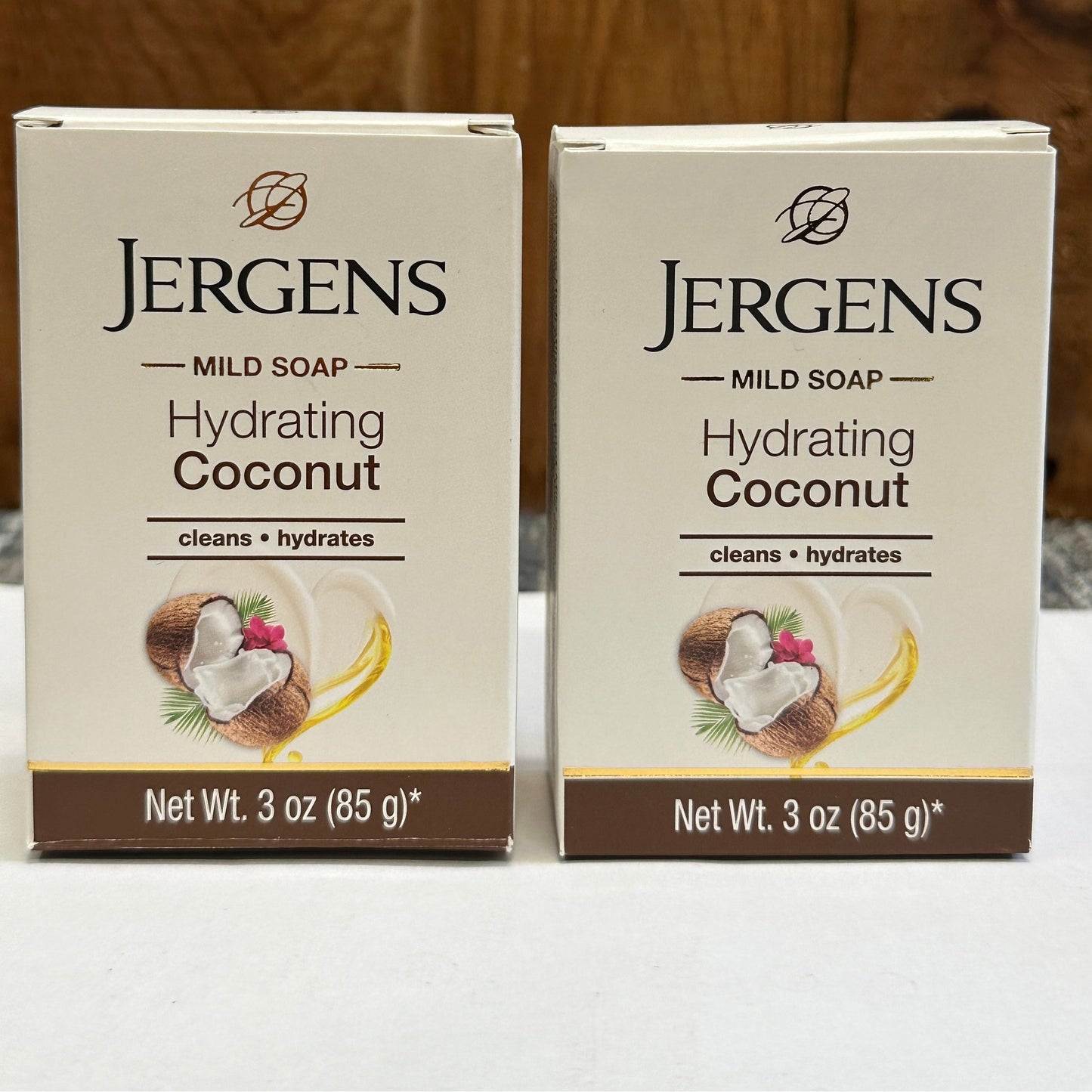 2 barras de jabón de coco hidratante de 3 oz