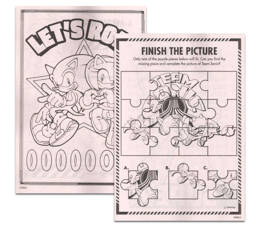 SONIC THE HEDGEHOG JUMBO COLORING AND ACTIVTY BOOK