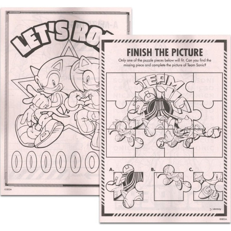 SONIC EL ERIZO LIBRO JUMBO PARA COLOREAR Y ACTIVIDADES