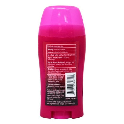 Pink Lady's Choice deodorant stick.