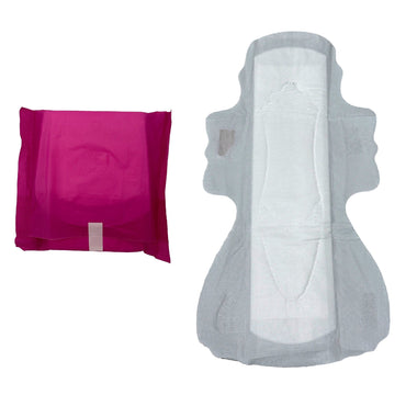 Sanitary pads, one in wrapper.