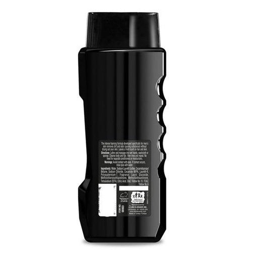 Black bottle of men's body wash.