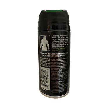 Black can of body spray.