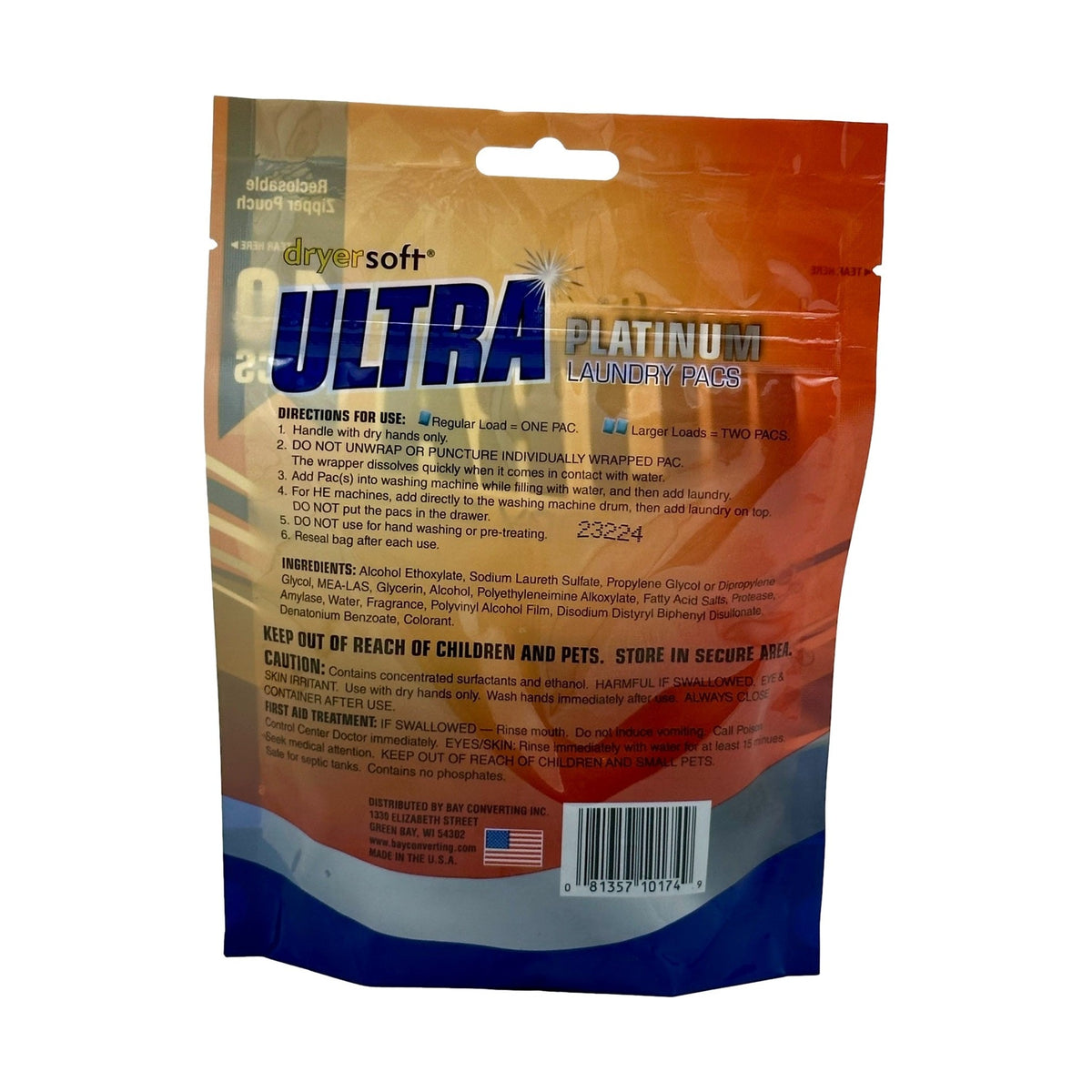 10 CT ULTRA PLATINUM LAUNDRY PODS FRESH SCENT