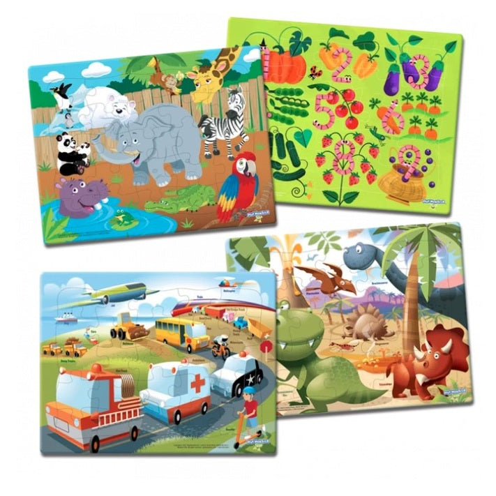 4 PK 25 PC PUZZLES ASSORTED