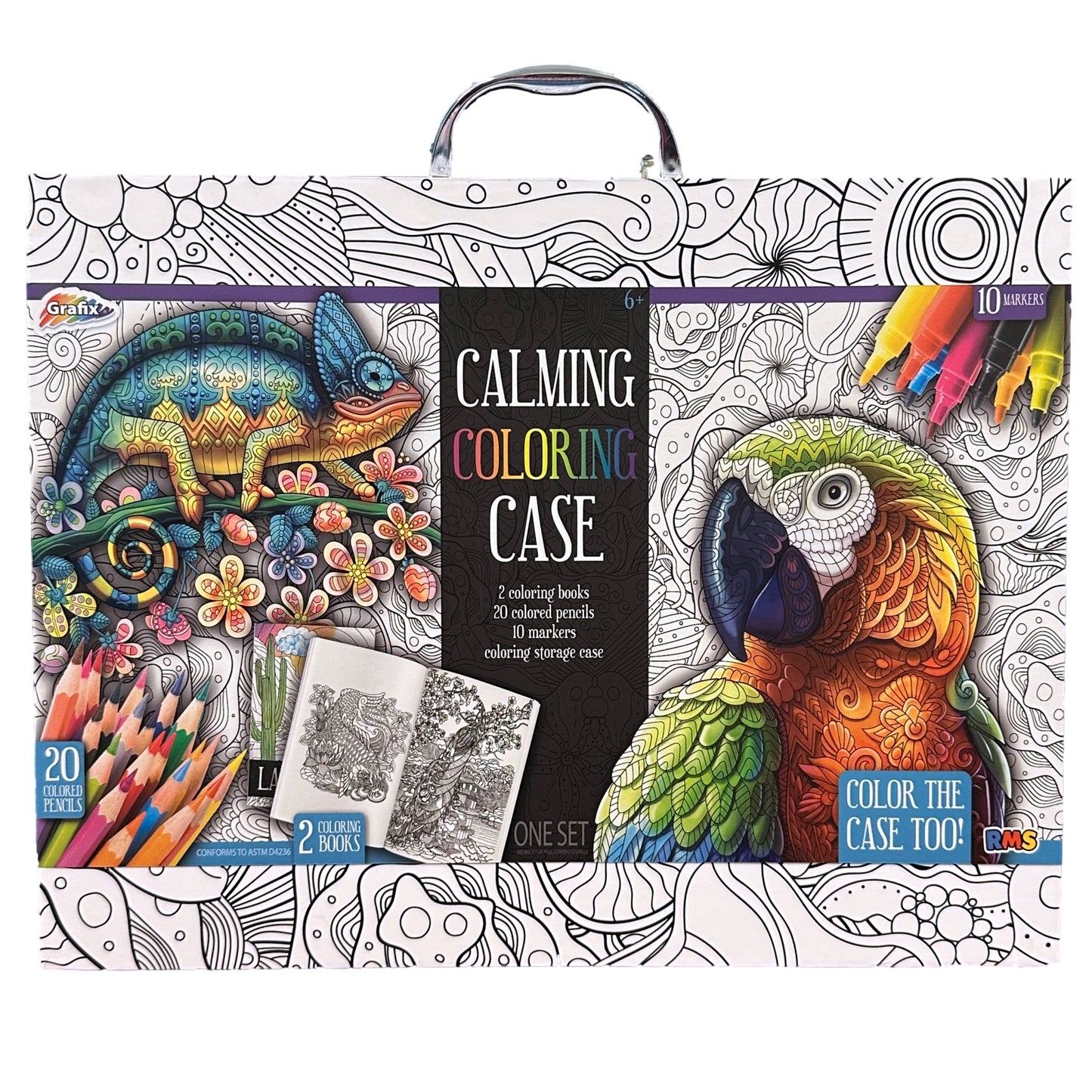 CALMING COLORING CASE OF ART SUPPLIES