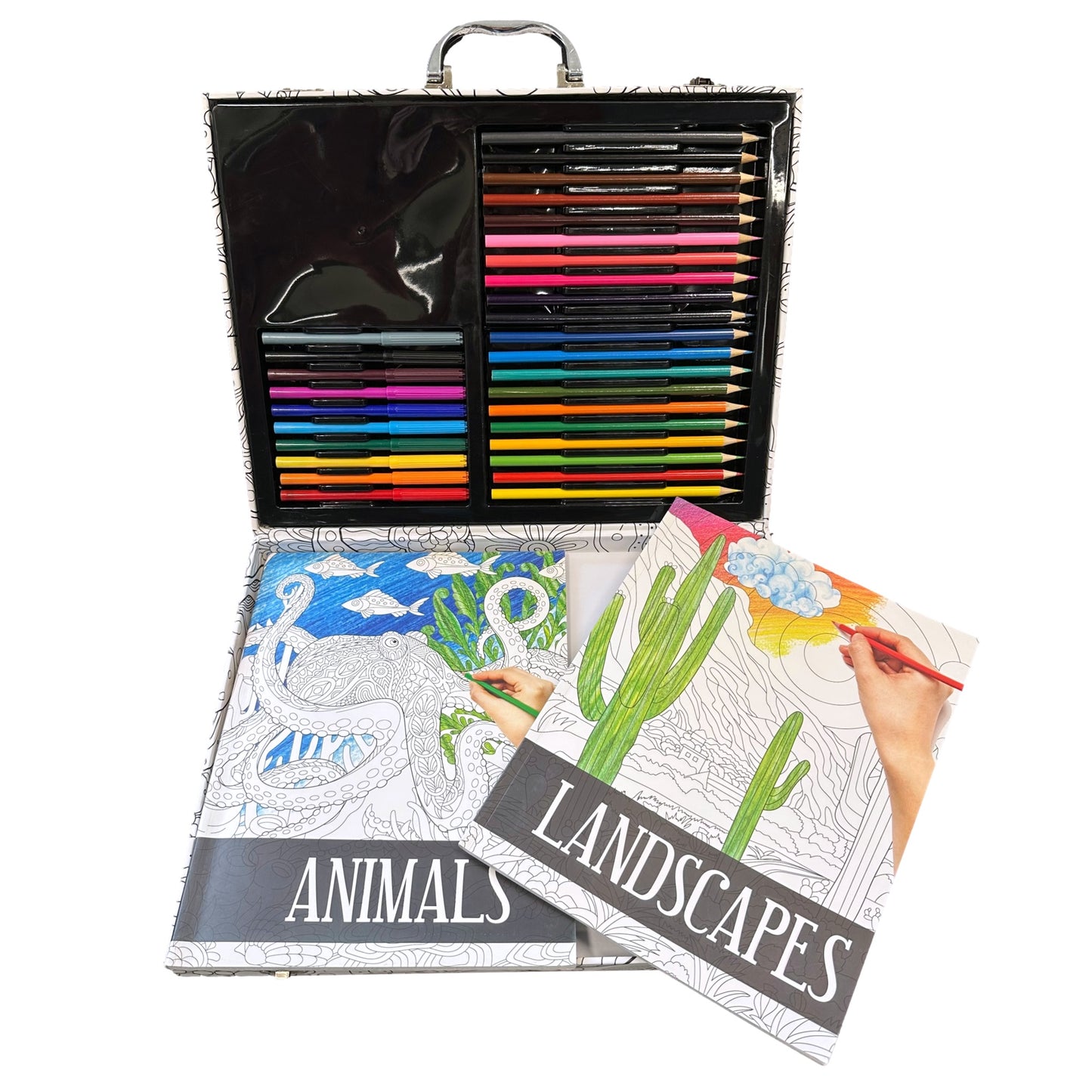 CALMING COLORING CASE OF ART SUPPLIES