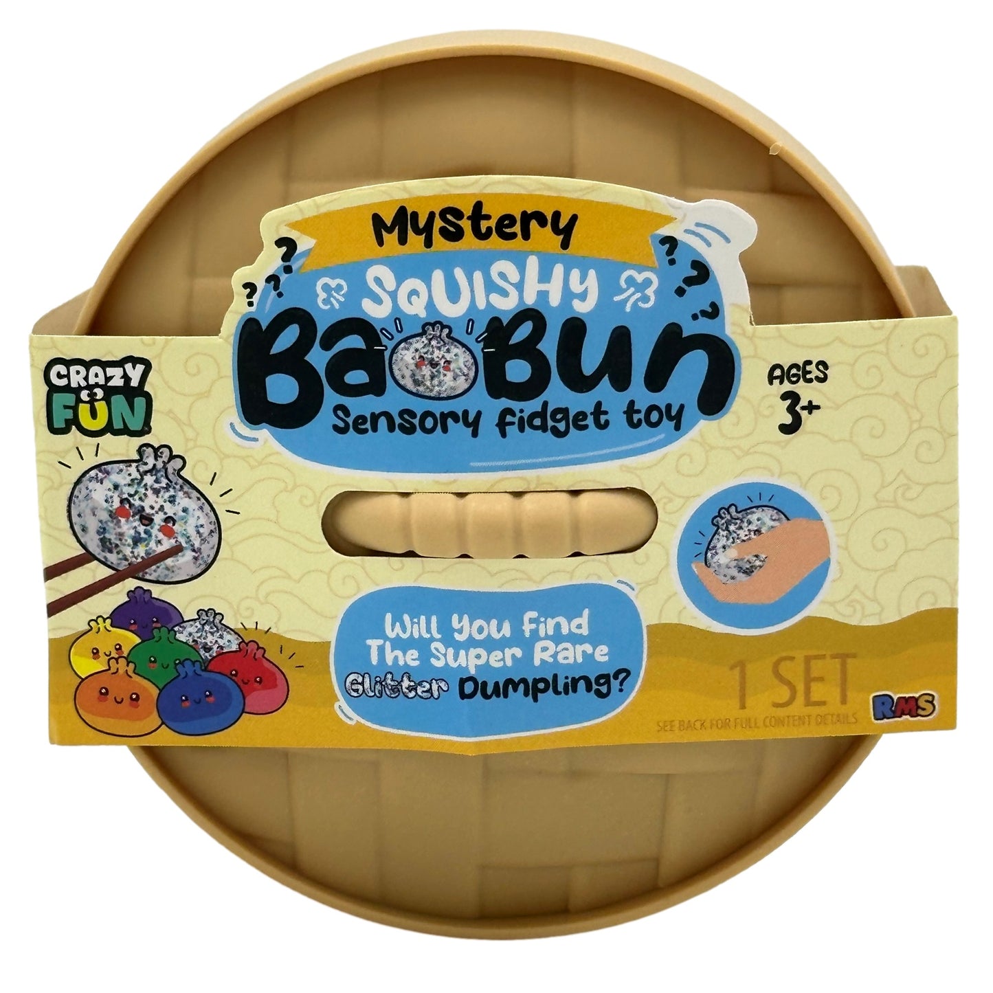 MYSTERY SQUISHY BUN FIDGET TOY ASSORTED
