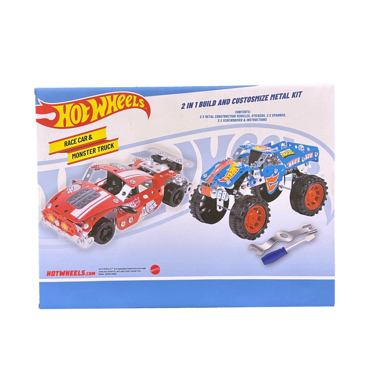 KIT DE METAL 2 EN 1 PARA CONSTRUIR Y PERSONALIZAR DE HOT WHEELS