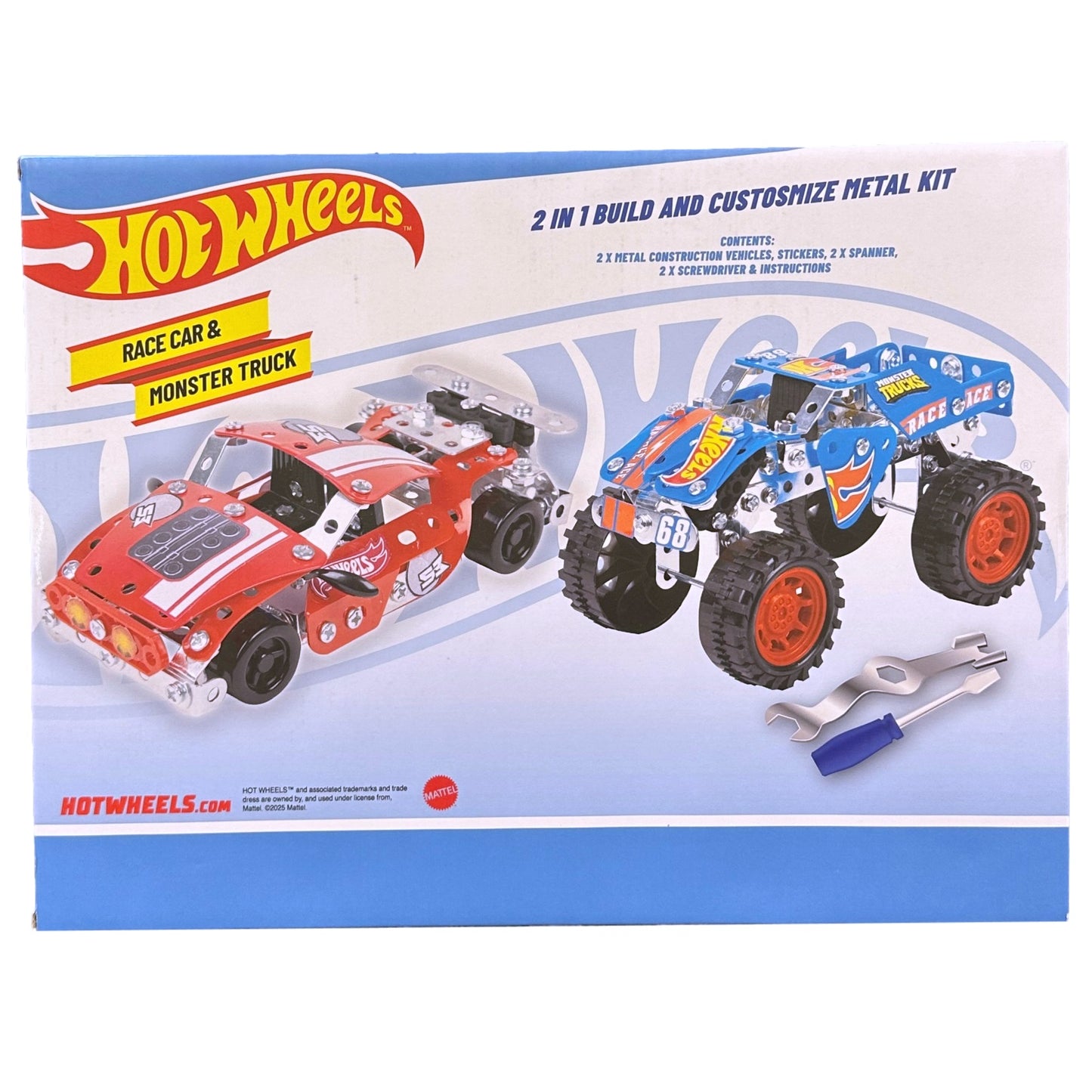 HOT WHEELS 2-IN-1 BUILD AND CUSTOMIZE METAL KIT