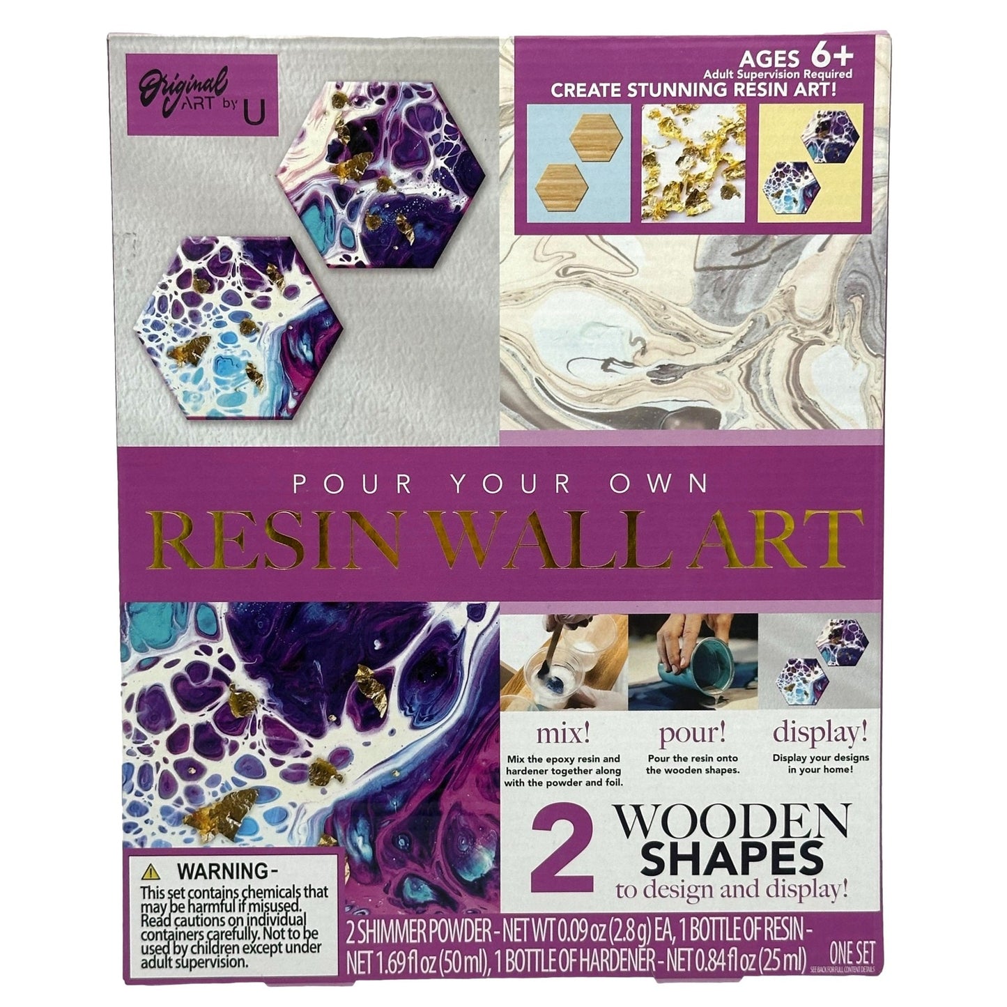 POUR YOUR OWN RESIN WALL ART ASSORTED
