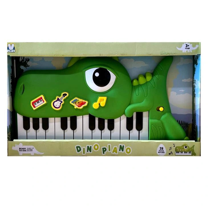 GREEN DINOSAUR PIANO ELECTRONIC KEYBOARD