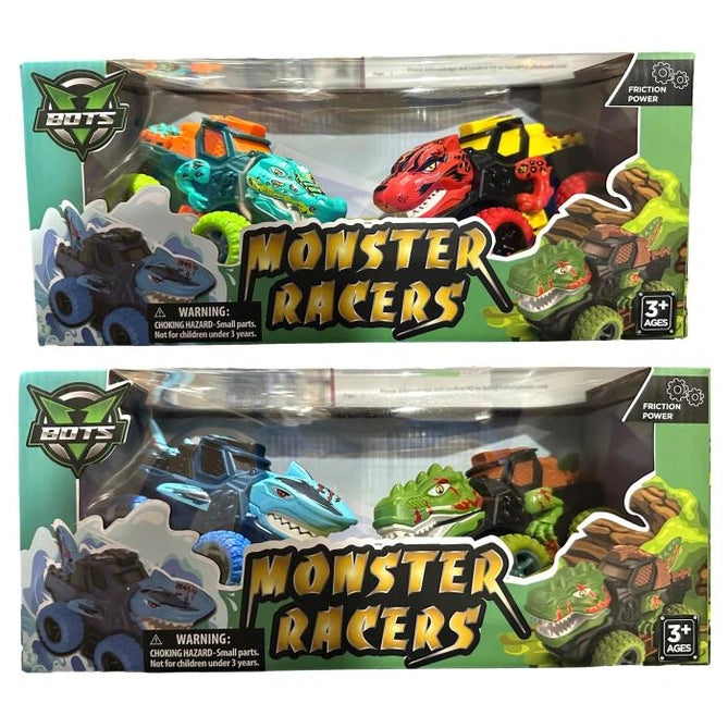 2 PC MONSTER RACER FRICTION POWERED ASSORTED