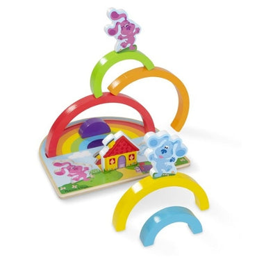 9 PC BLUE'S CLUES AND YOU WOODEN STACKING PUZZLE