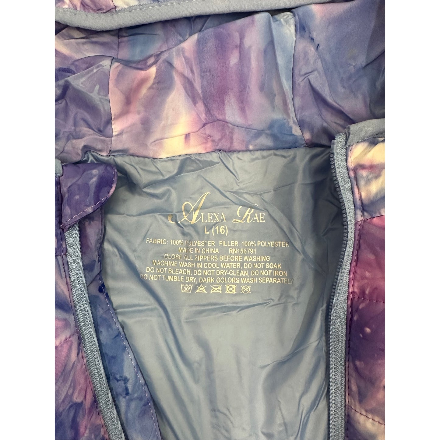CHAQUETA JUVENIL MORADA TIE DYE TALLAS 8-18
