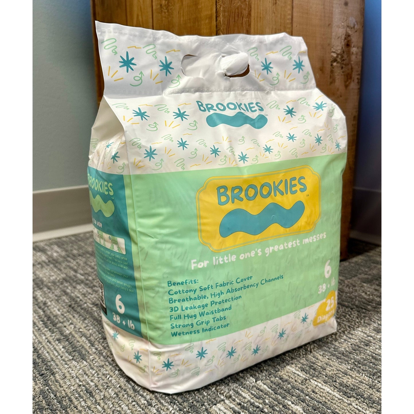 Bag of Brookies diapers.
