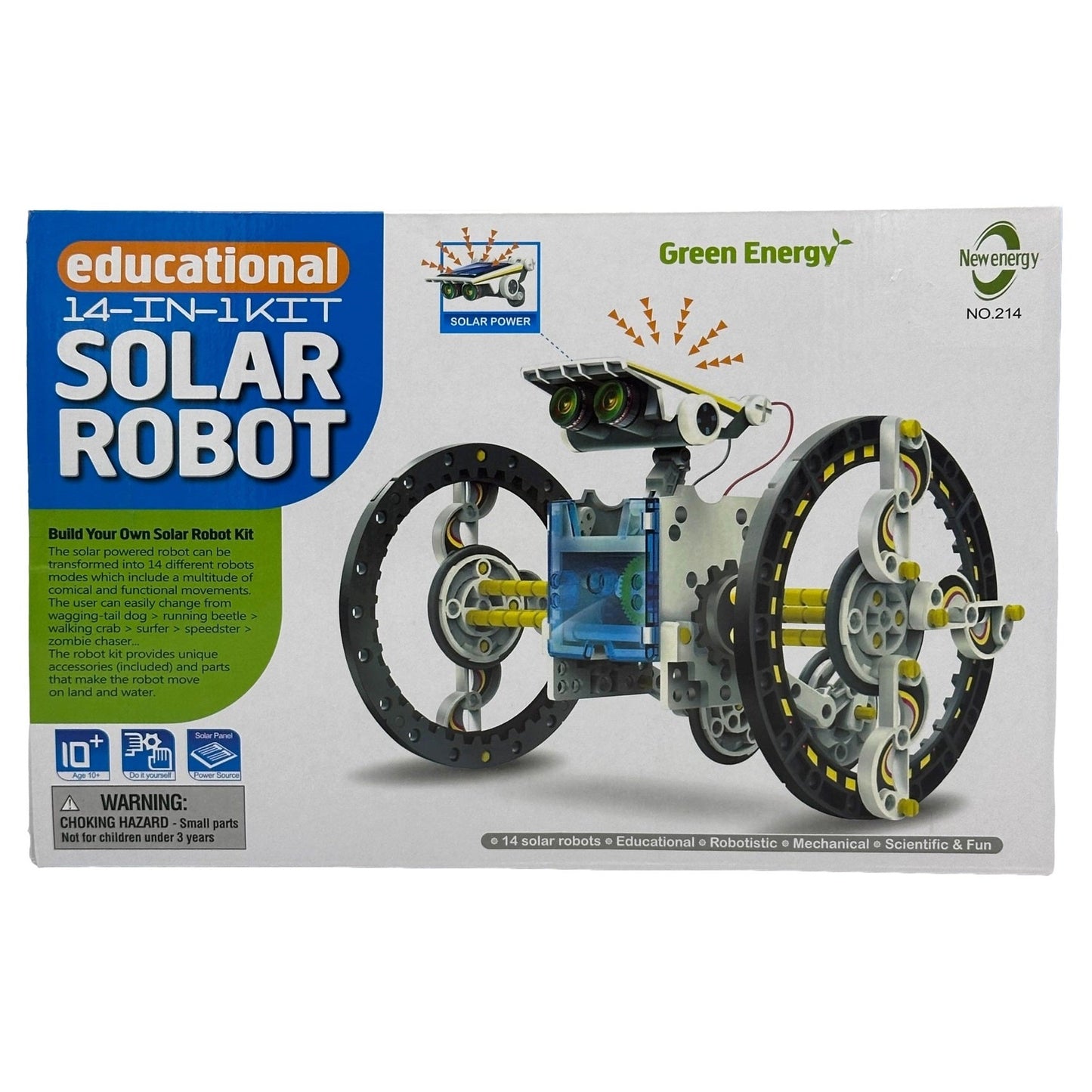 Box for a "Solar Robot" 14-in-1 kit.