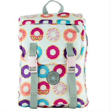 GIRL'S DONUT PRINT SLEEP N PACK SLEEPING BAG