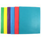 Here are some appropriate alt tags for the image:
*   Colored construction paper sheets.
*   Stack of green, yellow, purple, blue, and red craft paper.
*   Assorted colors of paper.