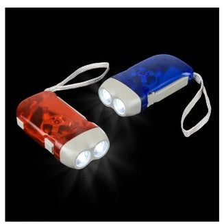 CRANK DYNAMO FLASHLIGHT ASSORTED