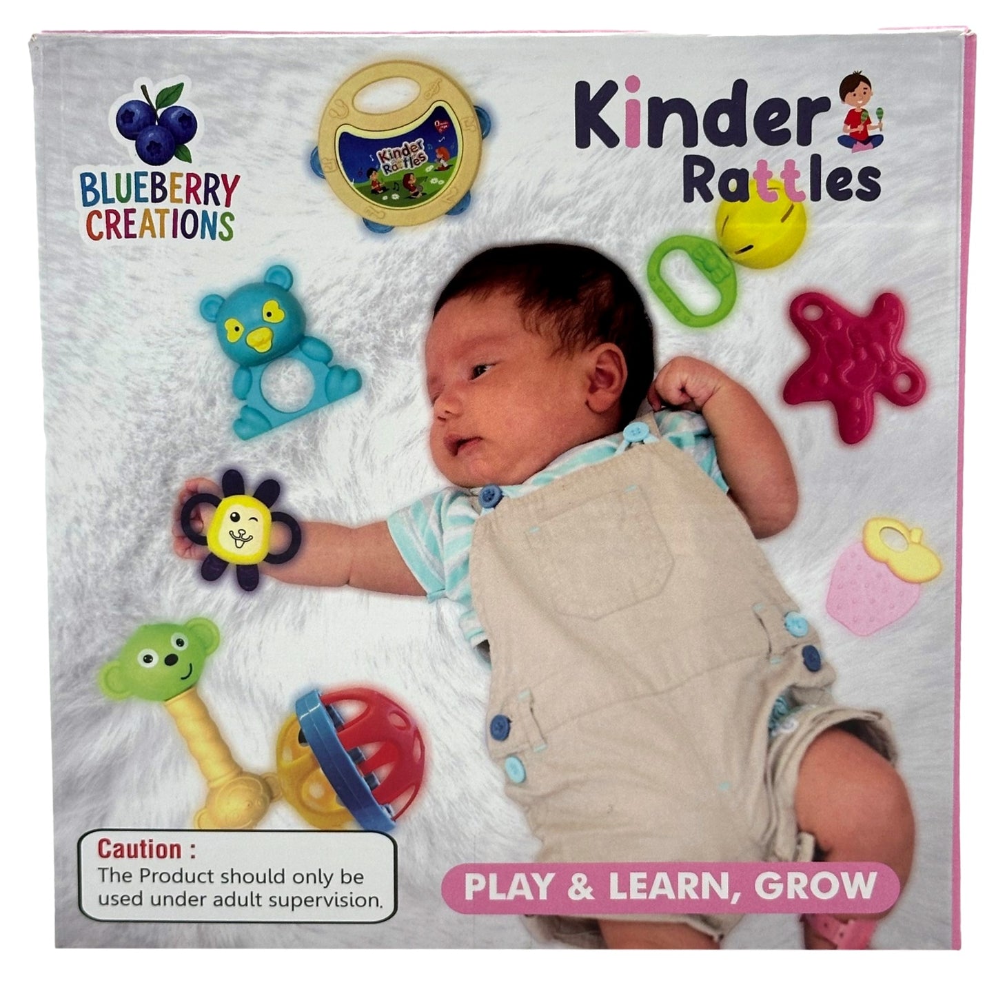 8 PC KINDER RATTLES
