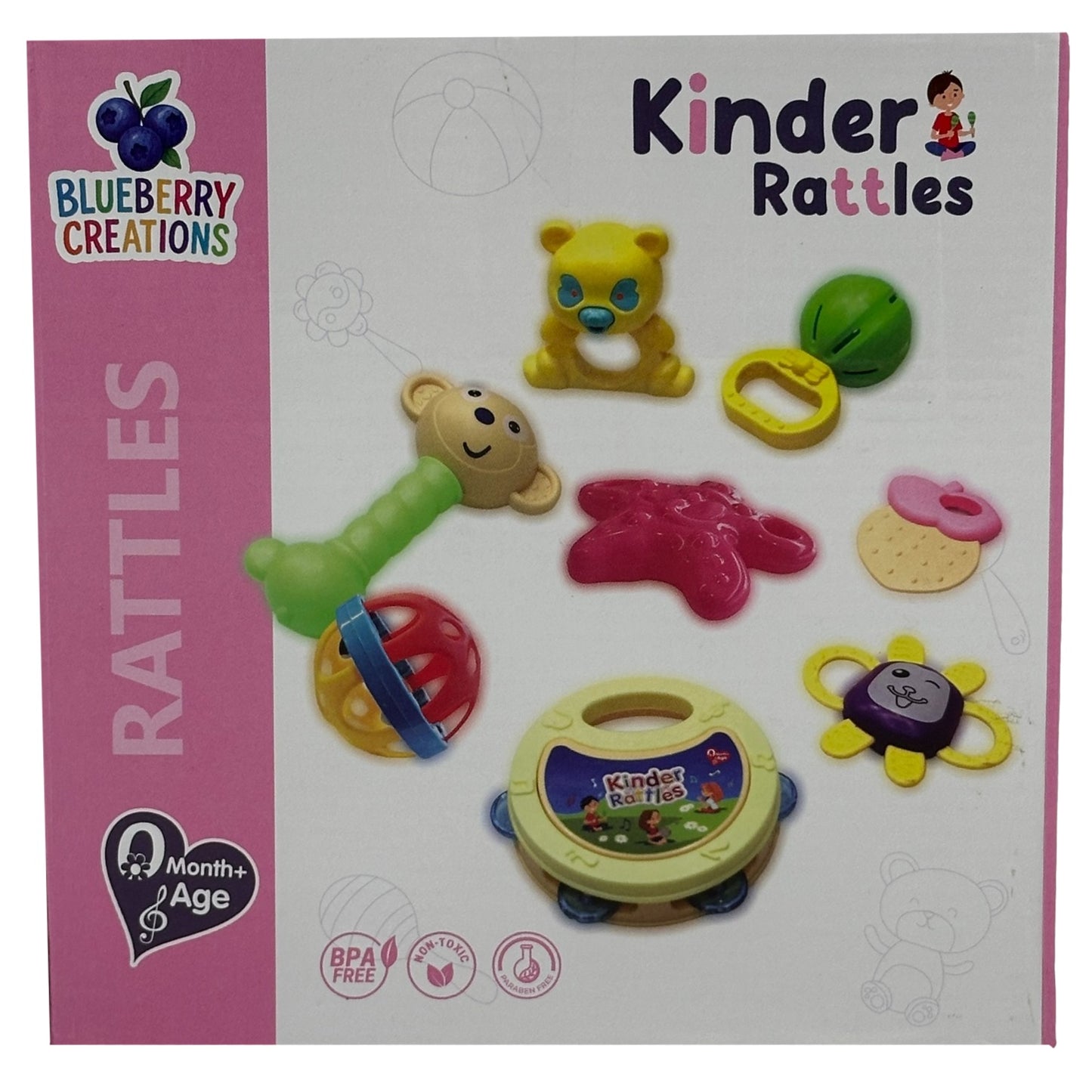 8 PC KINDER RATTLES