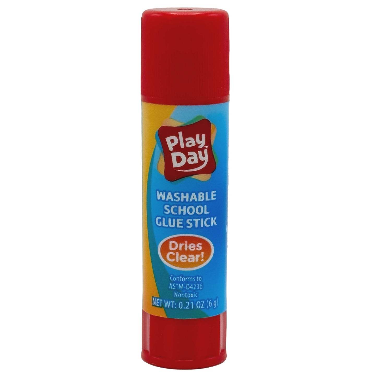 Red Play Day glue stick.