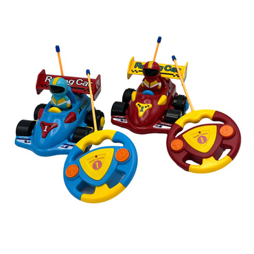 2 PK RED & BLUE RACING CAR REMOTE CONTROLLED