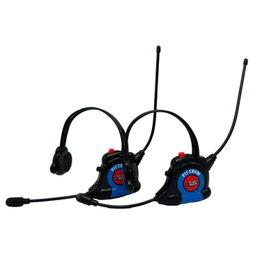 Two toy NASCAR pit crew headset communicators.