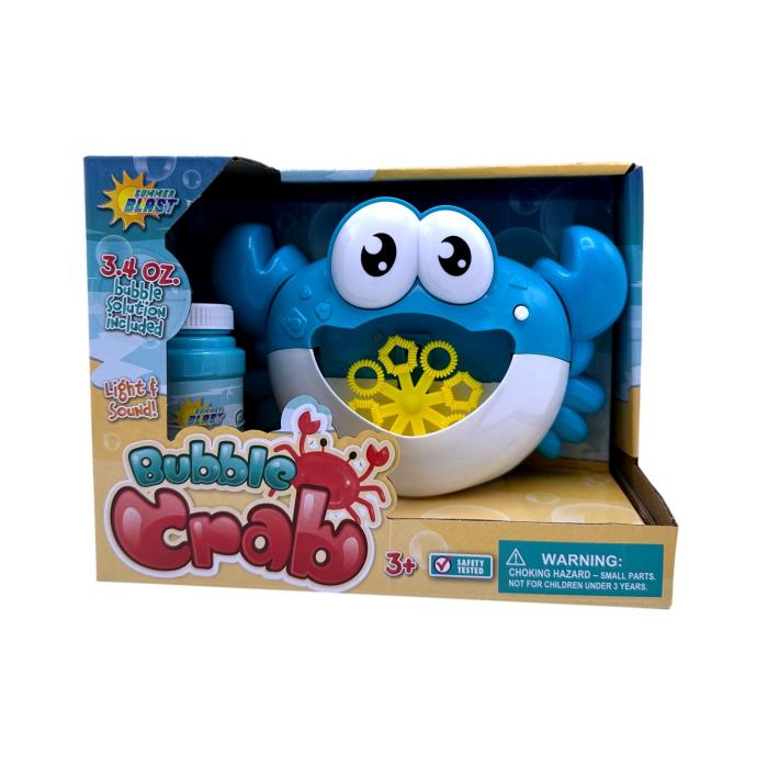 A toy bubble crab in its original packaging.