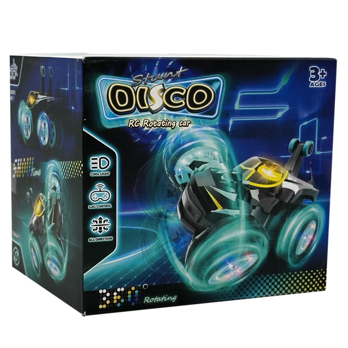 Box for a toy RC stunt car.