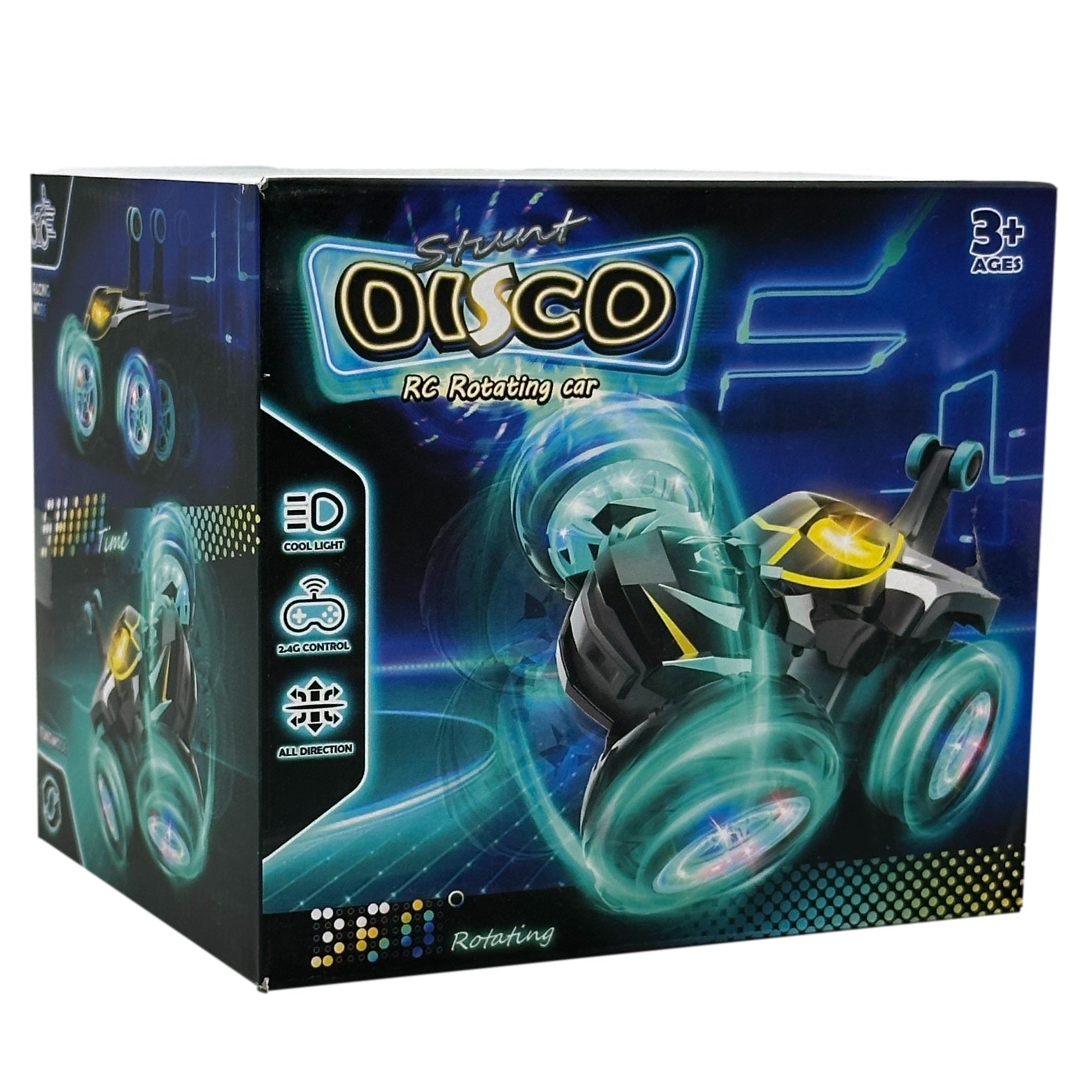 Box for a toy RC stunt car.