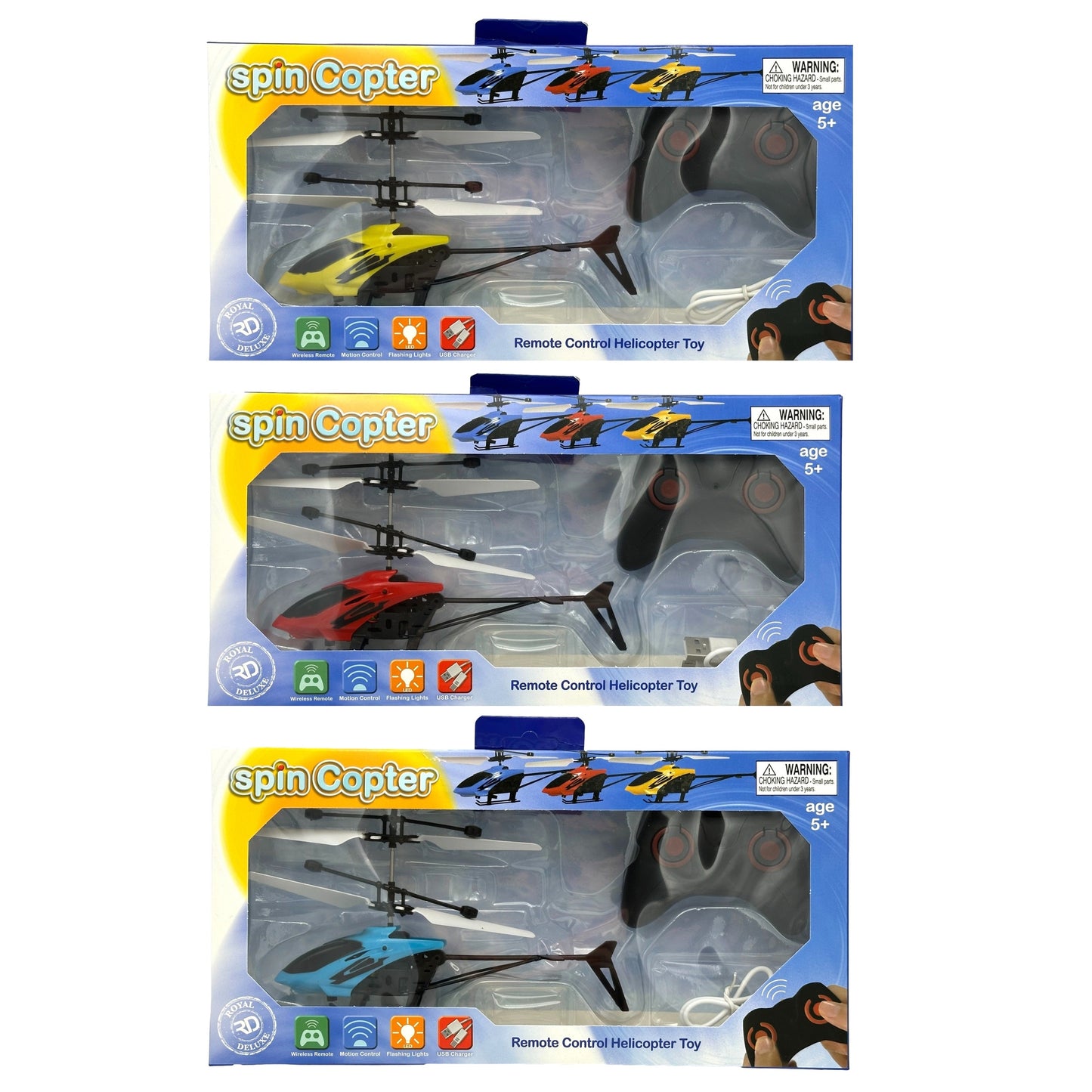SPIN COPTER HELICOPTER TOY REMOTE CONTROLLED ASSORTED