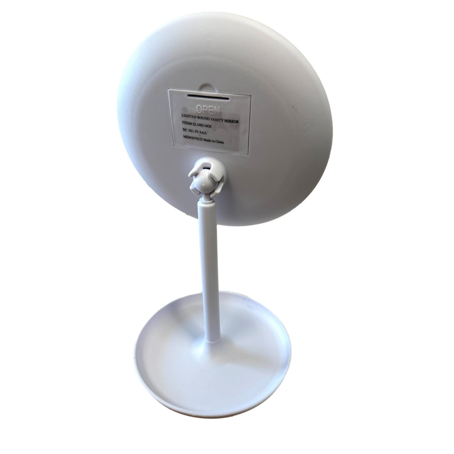 ESPEJO DE TOCADOR REDONDO BLANCO CON 16 LED