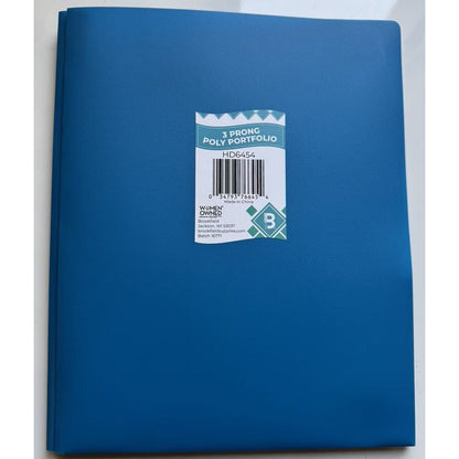 PORTAFOLIO DE 3 PUNTAS DE POLIÉSTER SURTIDO CON 2 BOLSILLOS