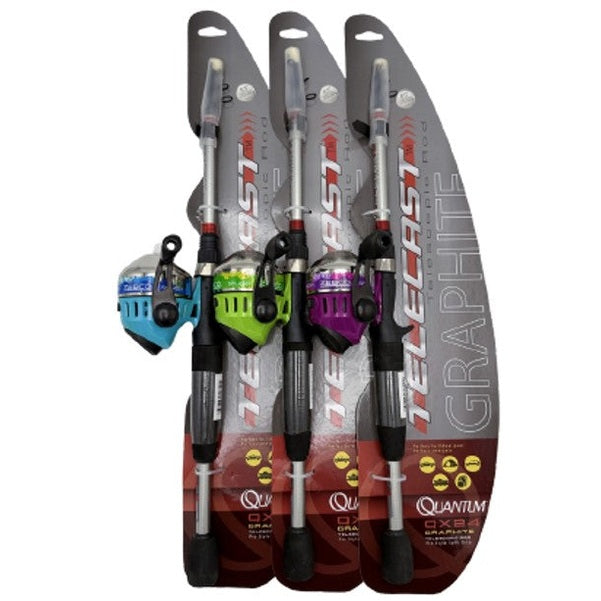 Three fishing rods and reels.