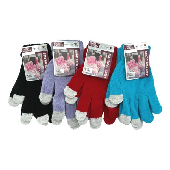 WOMEN'S TOUCH SCREEN GLOVES ASSORTED
