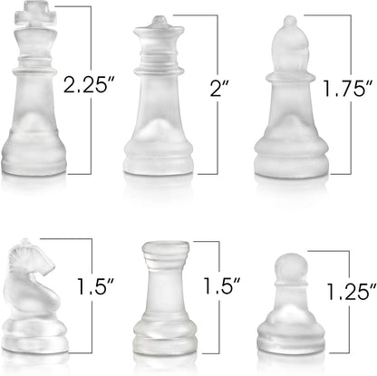 PREMIUM GLASS CHESS SET WITH 10 INCH BOARD