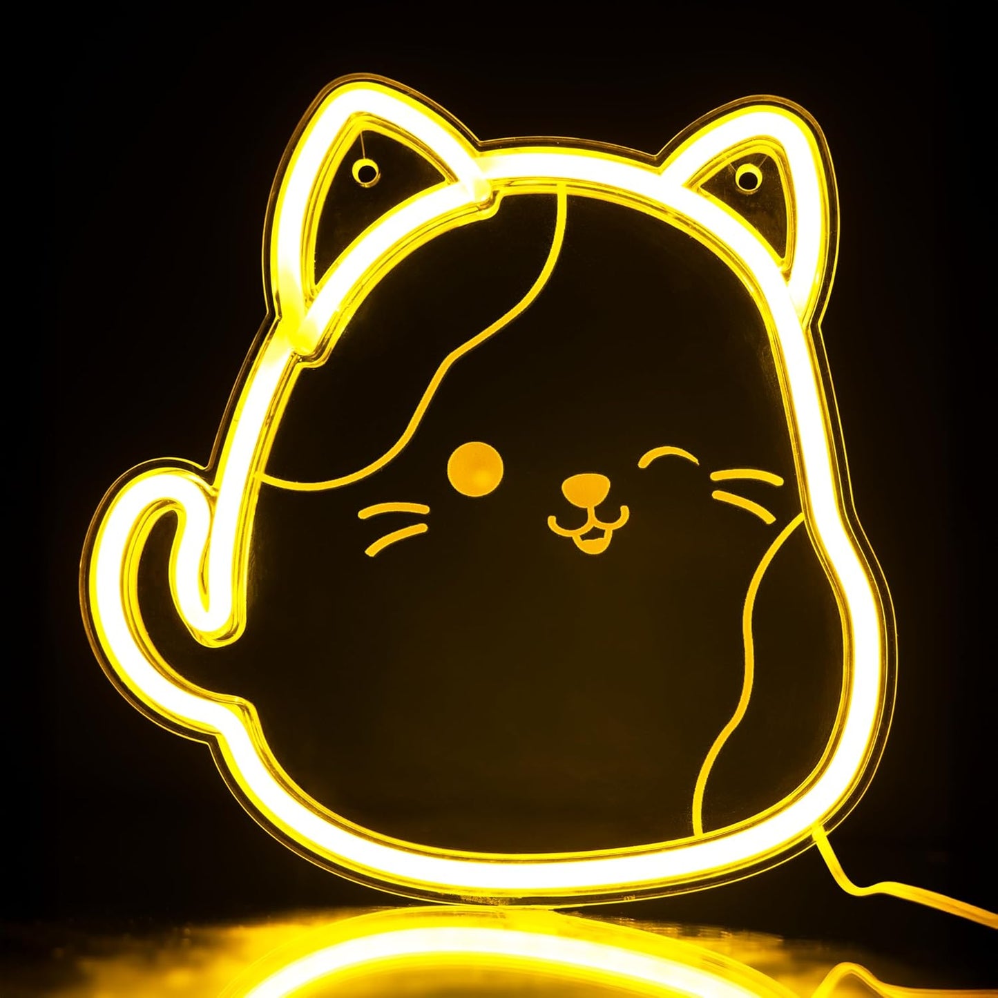 CAM THE CAT NEON WALL LIGHT USB POWERED 9 X 7 IN