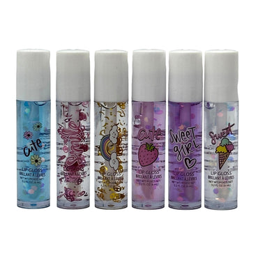 6 PC CONFETTI SWEET GIRL LIP GLOSS SET