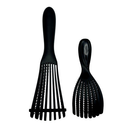 2 PC BLACK RAKE BRUSH AND MINI BRUSH