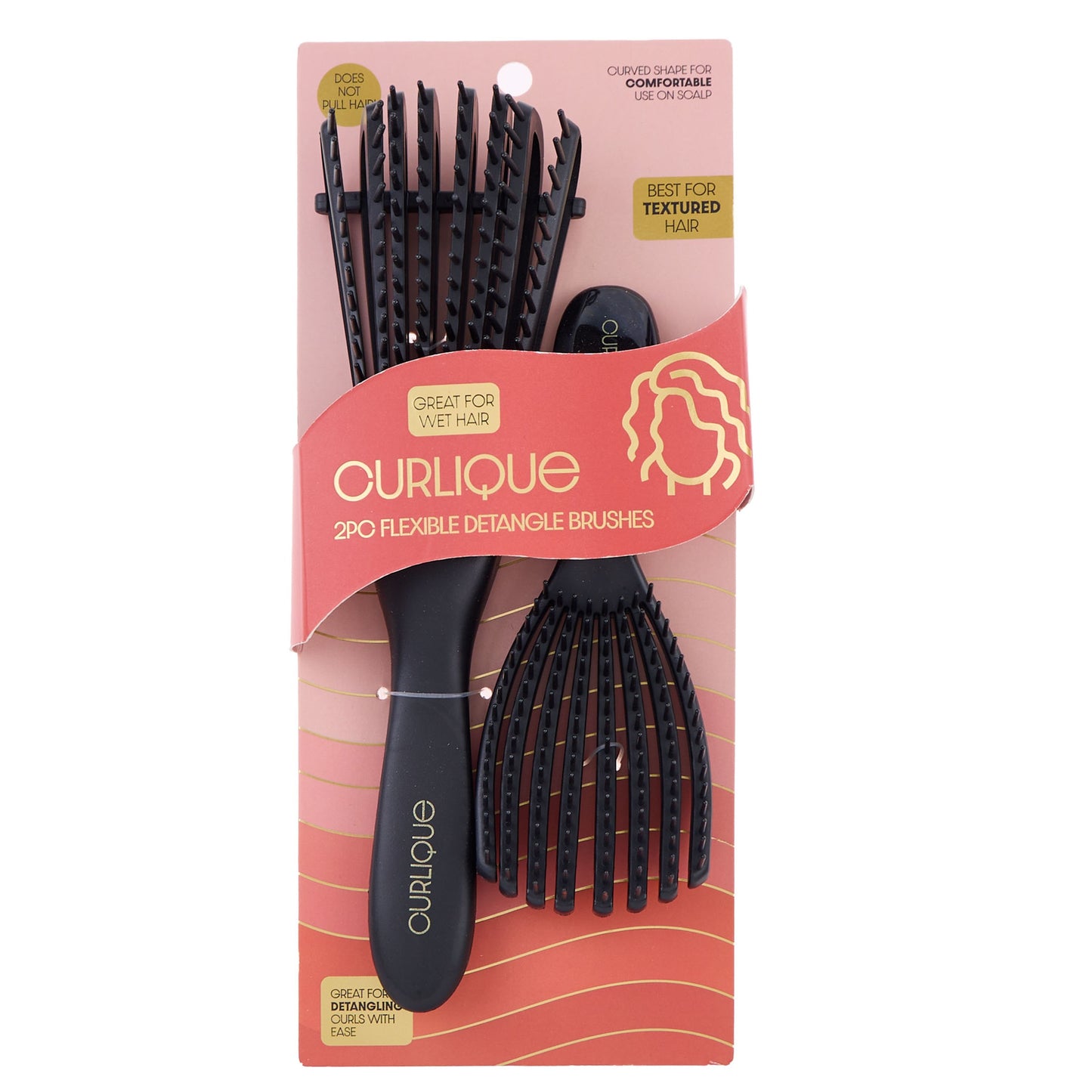 2 PC BLACK RAKE BRUSH AND MINI BRUSH